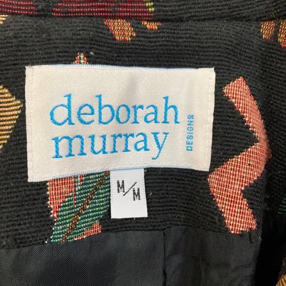 Vintage Deborah Murray Tapestry Jacket Moose Fish Hearts Northwest Size M - Picture 5 of 7